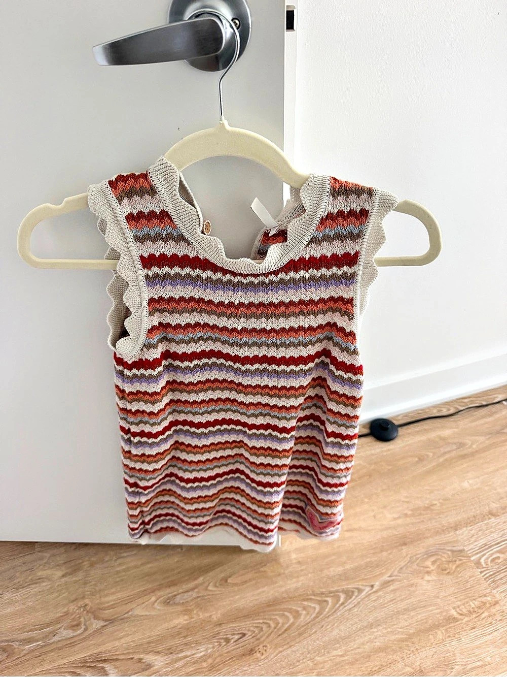 Zimmermann Kids Striped Knitted Cotton-Blend Dress